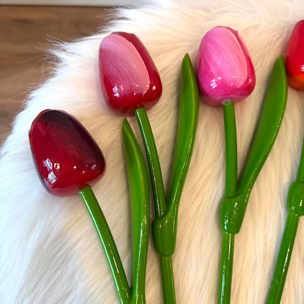 🌷Wood Tulip Bouquet from Holland! - Total 9 (NIB) - Picture 9 of 12